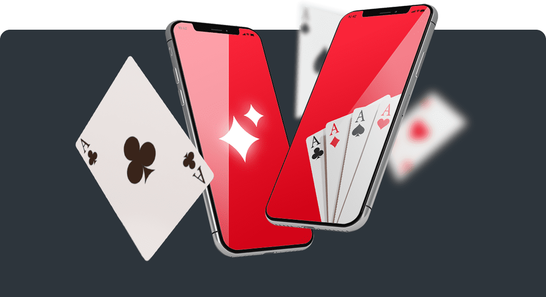 Interfaz de poker en móvil para Casino Barcelona Online